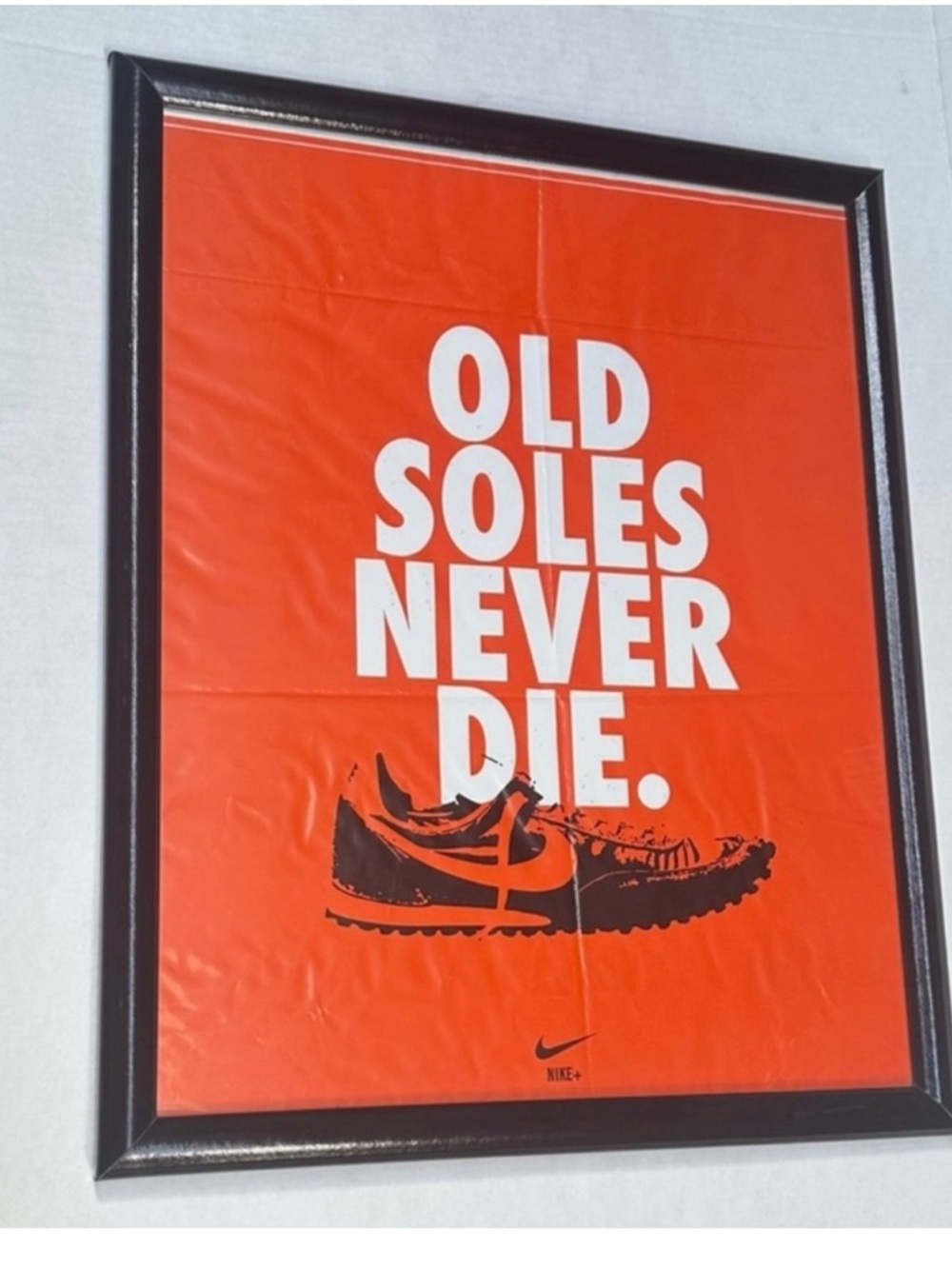 Old Souls Never Die Nike Shoes Framed Poly Bag 22x18 Picture